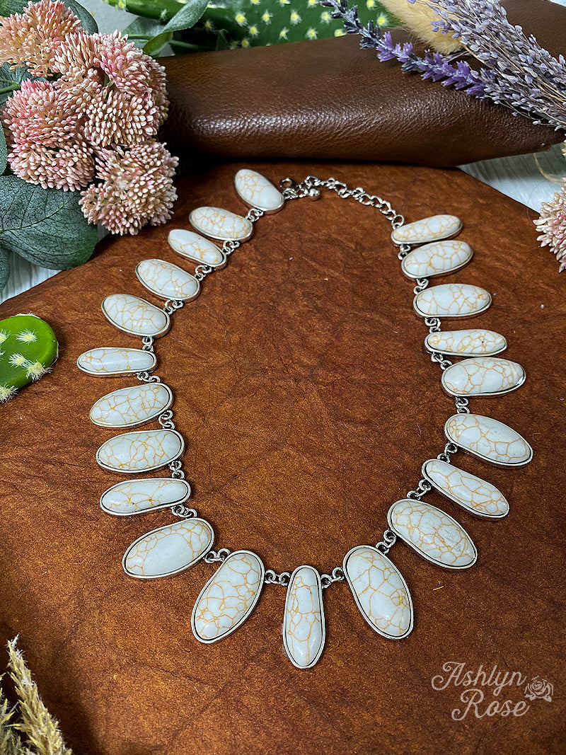Cream Oval Navajo Stone Necklace