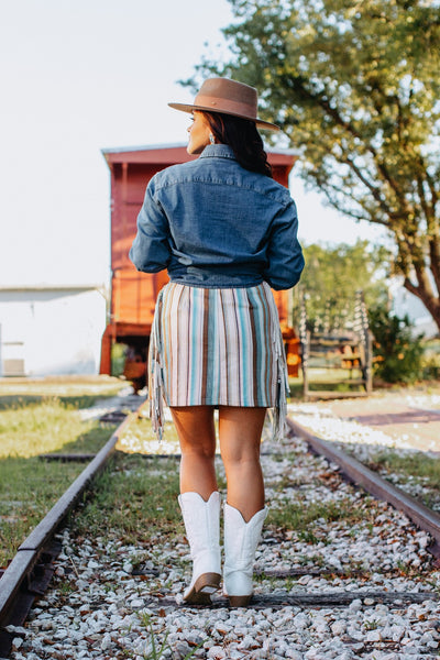 Rodeo Ready Fringe Skirt