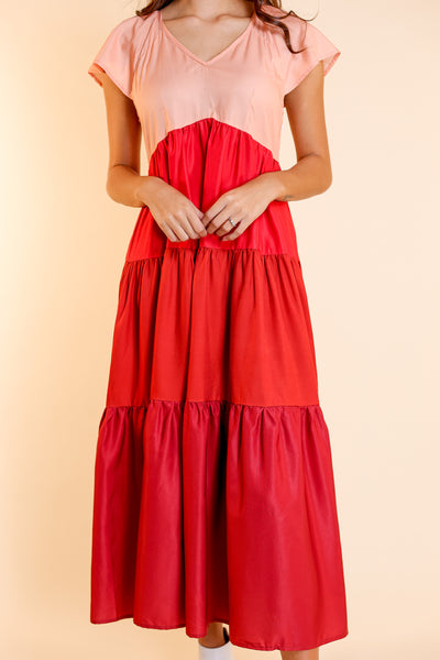 Loving Him Was Red Tiered Maxi Dress