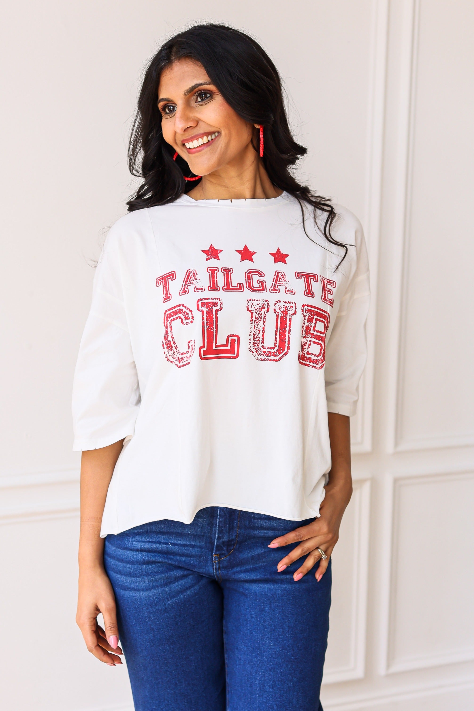 Tailgate Club On Perfect Company Boxy Crop in White