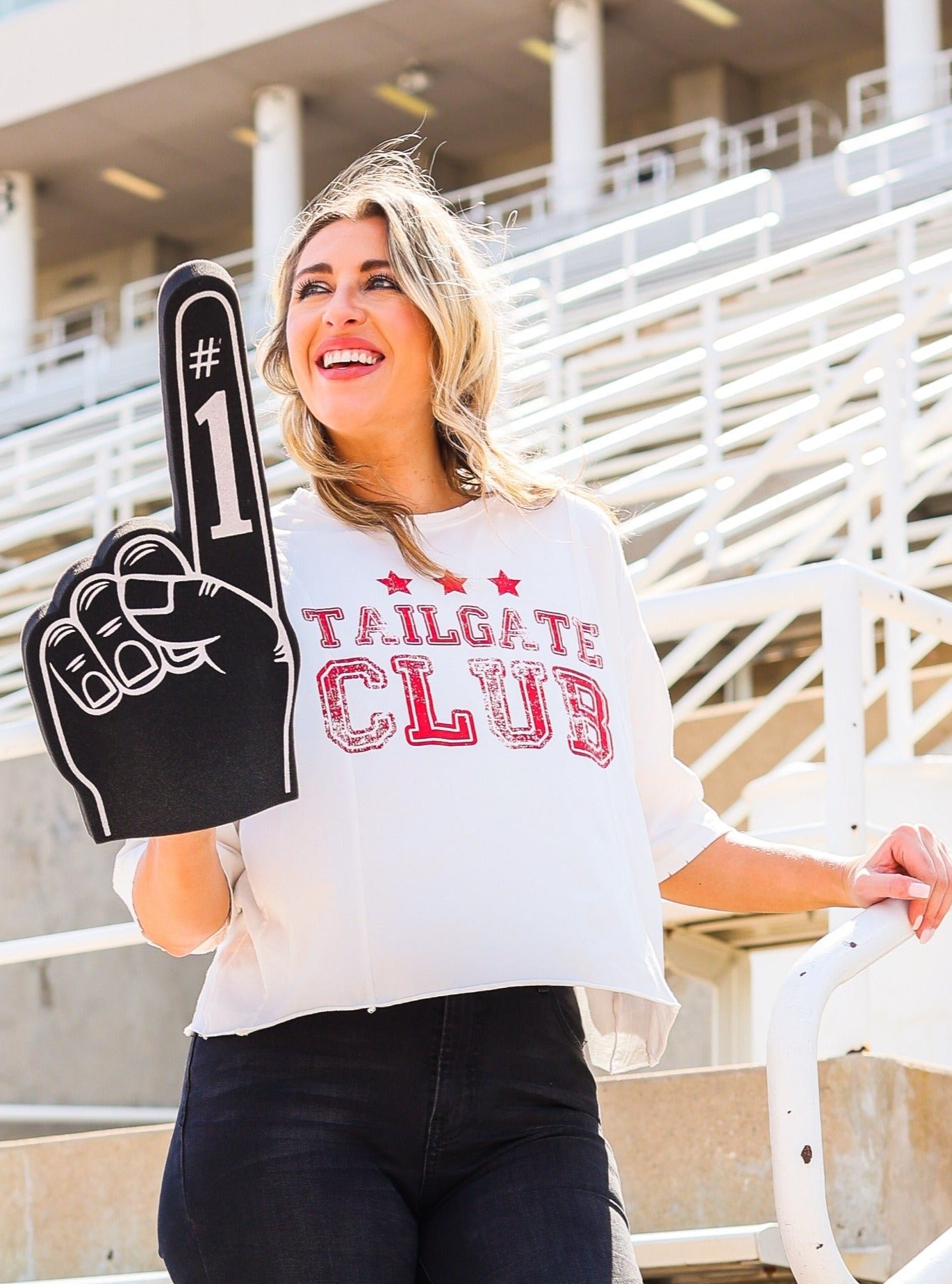 Tailgate Club On Perfect Company Boxy Crop in White