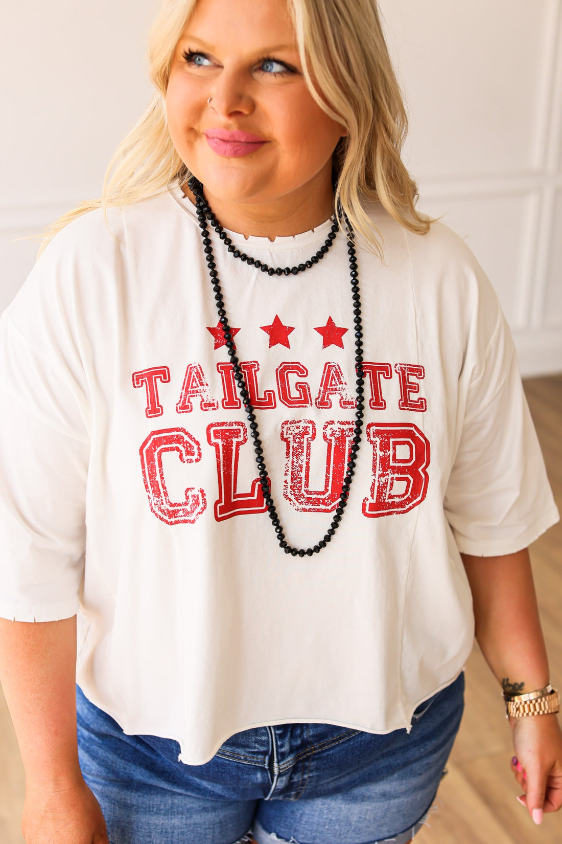 Tailgate Club On Perfect Company Boxy Crop in White