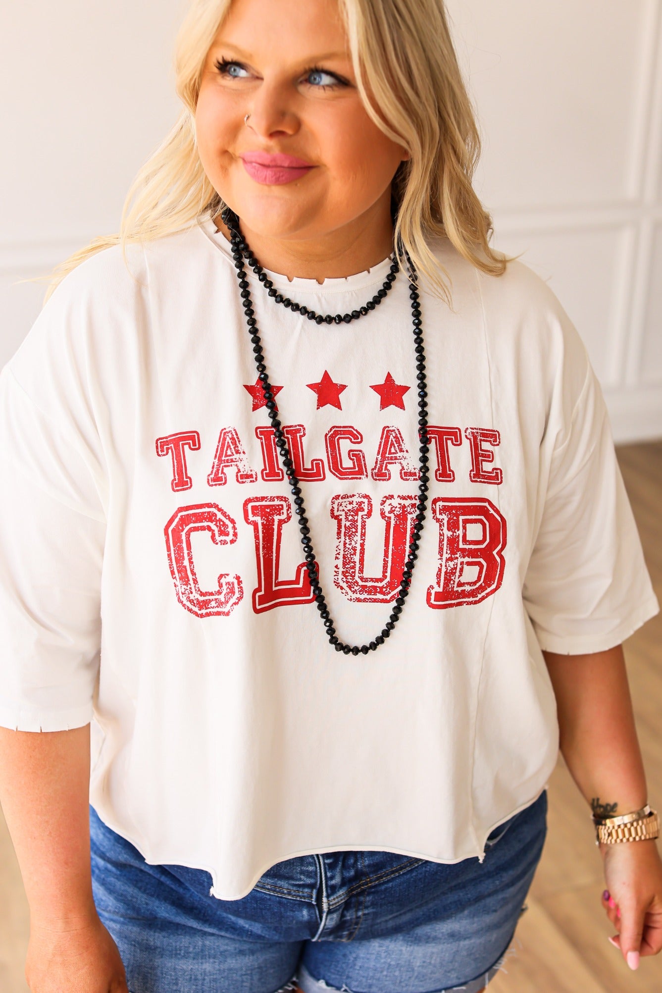 Tailgate Club On Perfect Company Boxy Crop in White